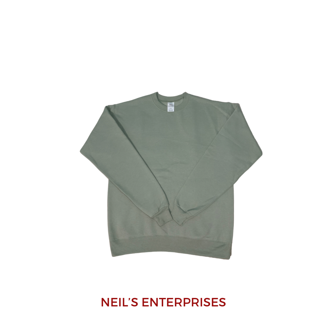 Authentic Hanes Sweatshirt - STONEWASH GREEN